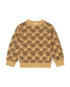 Sudadera Today de algodón beige con cuello redondo