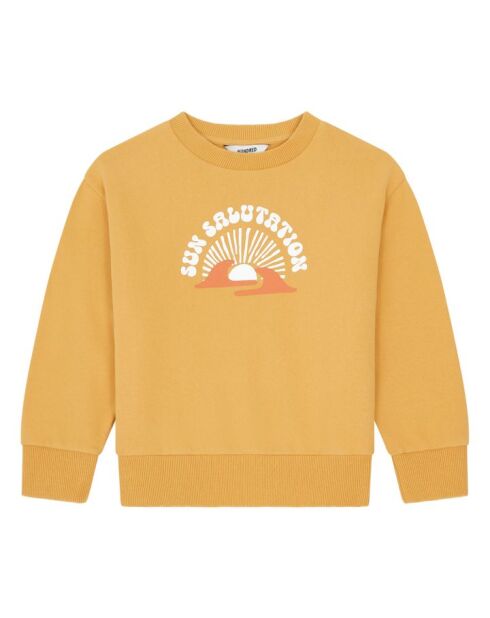 Sudadera Today de cuello redondo de algodón amarillo girasol
