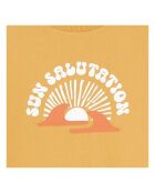 Today sonnengelbes Baumwoll-Sweatshirt mit Rundhalsausschnitt