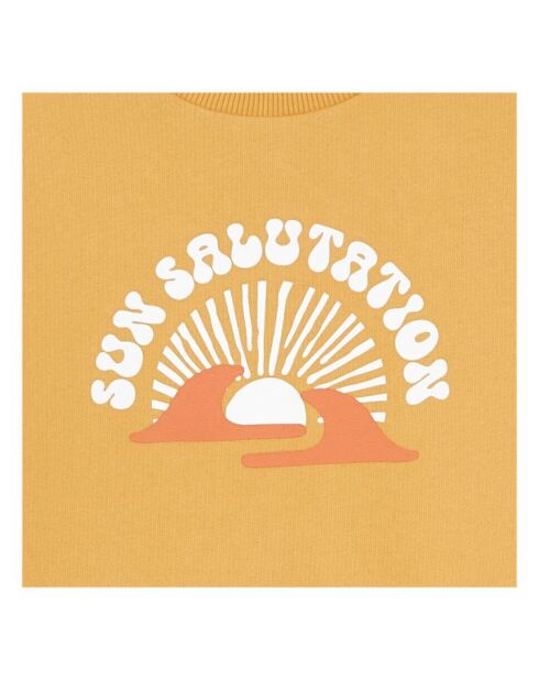Today sonnengelbes Baumwoll-Sweatshirt mit Rundhalsausschnitt