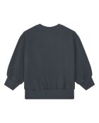 Ronnie zwart sweatshirt met ronde hals van katoenmix
