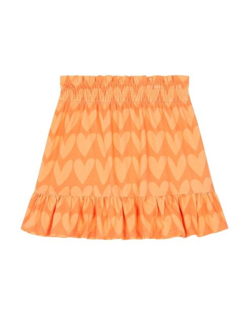 Falda corta Samantha en mezcla de algodón naranja