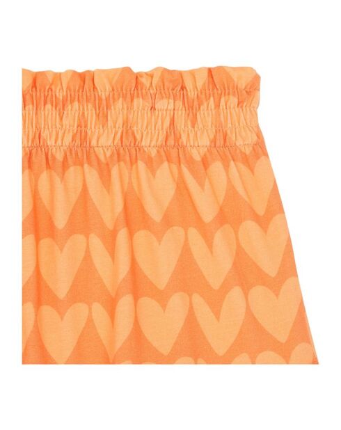 Falda corta Samantha en mezcla de algodón naranja