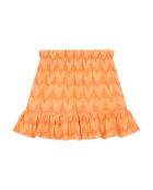 Falda corta Samantha en mezcla de algodón naranja