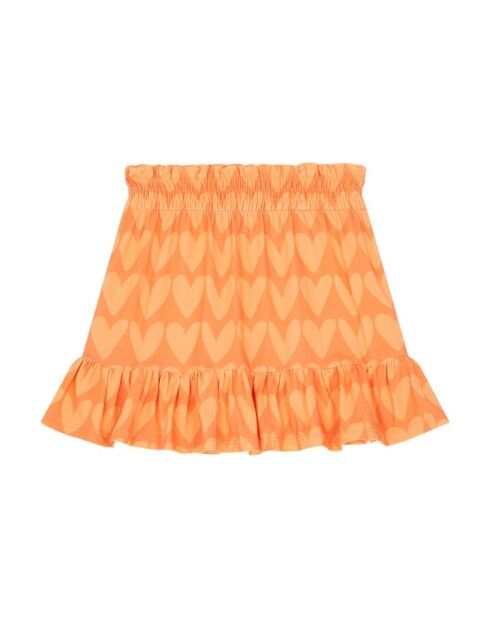 Falda corta Samantha en mezcla de algodón naranja