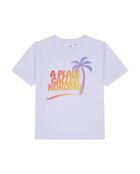 Camiseta de manga corta de algodón Rosie de color lila