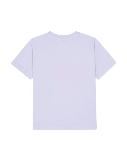 Camiseta de manga corta de algodón Rosie de color lila
