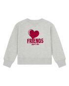 Sudadera Break de algodón gris jaspeado con cuello redondo