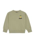 Sudadera Today de algodón con cuello redondo en verde caqui claro