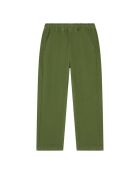 Khakigrüne, gerade geschnittene Hose aus Baumwolle