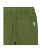 Khakigrüne, gerade geschnittene Hose aus Baumwolle