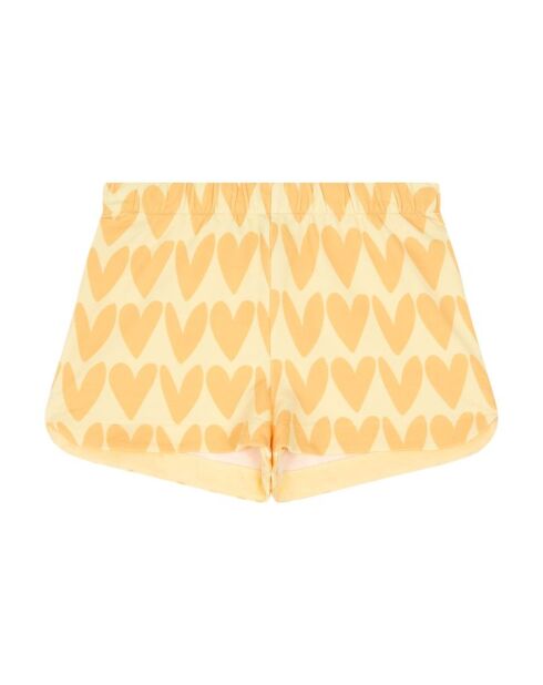 Pantalones cortos Lala en mezcla de algodón de color amarillo pálido