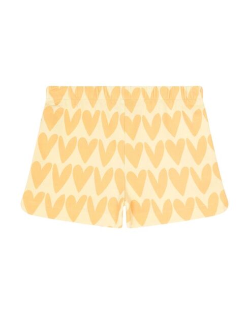 Pantalones cortos Lala en mezcla de algodón de color amarillo pálido