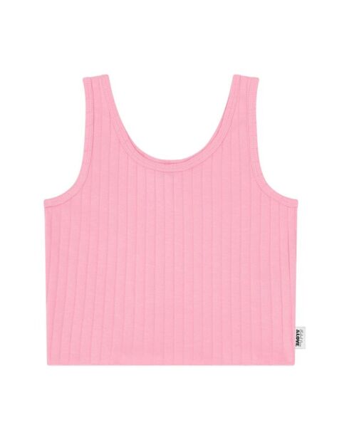 Camiseta sin mangas de algodón rosa Judy