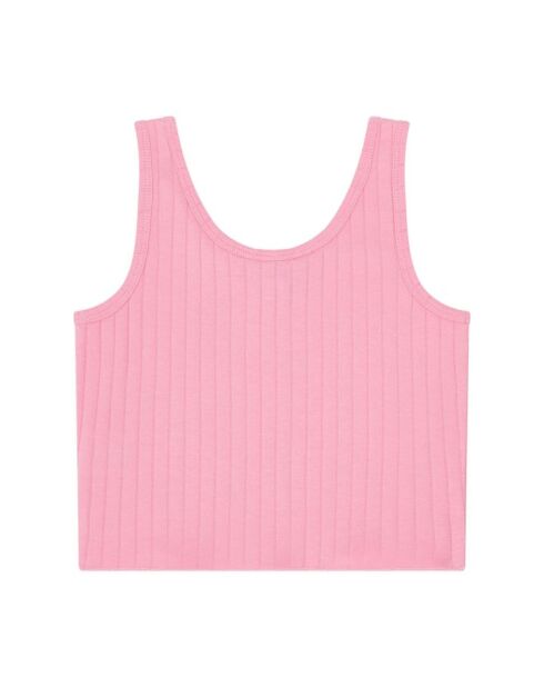 Camiseta sin mangas de algodón rosa Judy