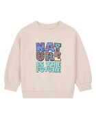 Sudadera con cuello redondo de algodón Dolly rosa pálido