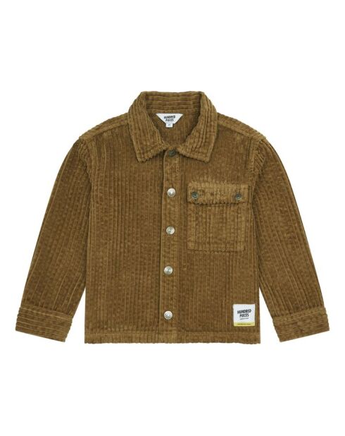 Camisa Leny marrón de manga larga de algodón