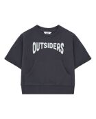Sudadera Chris de algodón antracita con cuello redondo
