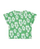 Camiseta Jane de manga corta en mezcla de algodón verde