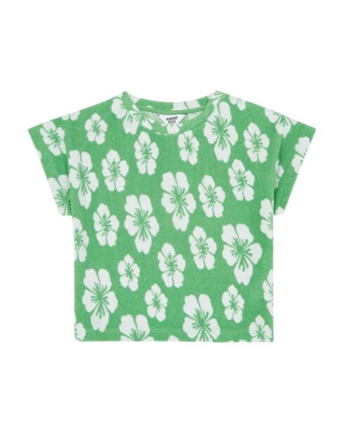 Camiseta Jane de manga corta en mezcla de algodón verde