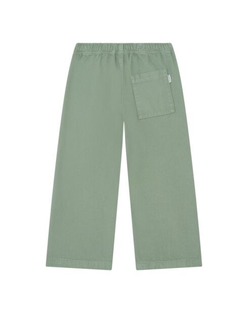 Pantalones rectos Slide de algodón verde agua