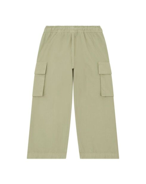 Pantalones rectos Slide de algodón verde agua
