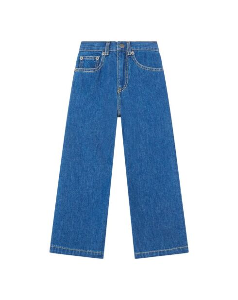 Botas Flare en mezcla de algodón vaquero azul oeste