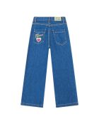 Botas Flare en mezcla de algodón vaquero azul oeste
