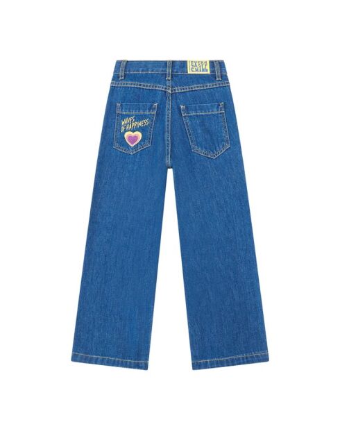 Botas Flare en mezcla de algodón vaquero azul oeste