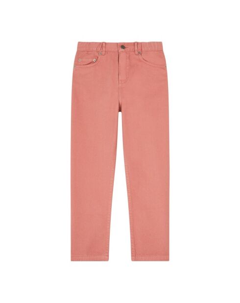 Algodón liso de color rosa oriental