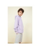 Sweat capuche en coton Timeo lilas