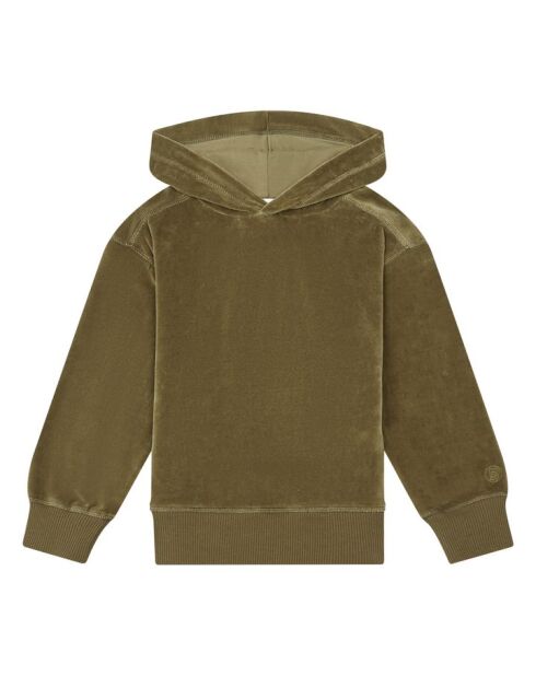 Felpa Kais in misto cotone verde kaki