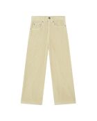 Cremefarbene Hose West aus Baumwollsamt