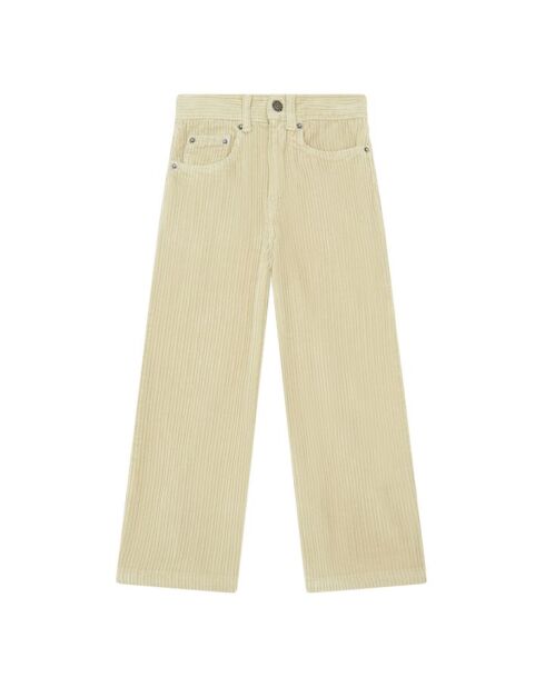 Pantalones West de terciopelo de algodón crema