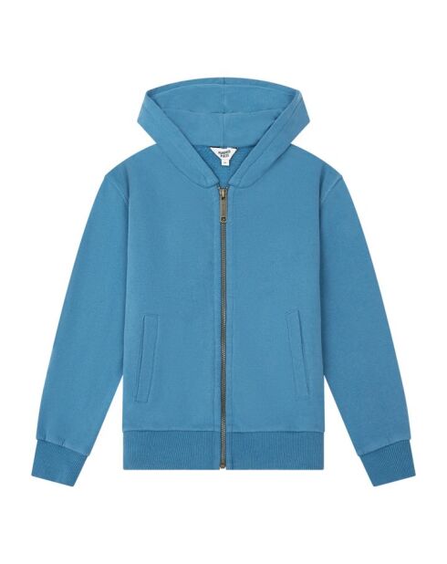 Sudadera Jayson azul gris de algodón con cremallera