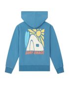 Jayson blaugraues Baumwoll-Sweatshirt mit Reißverschluss