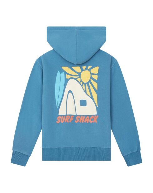 Sudadera Jayson azul gris de algodón con cremallera