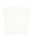 Camiseta blanca de manga corta de algodón Tara