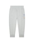 Pantalones deportivos de algodón color gris jaspeado con forma de trébol