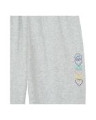 Pantalones deportivos de algodón color gris jaspeado con forma de trébol