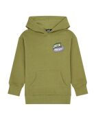Sudadera con capucha de algodón verde torre