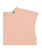 Top sin mangas de algodón rosa Sally