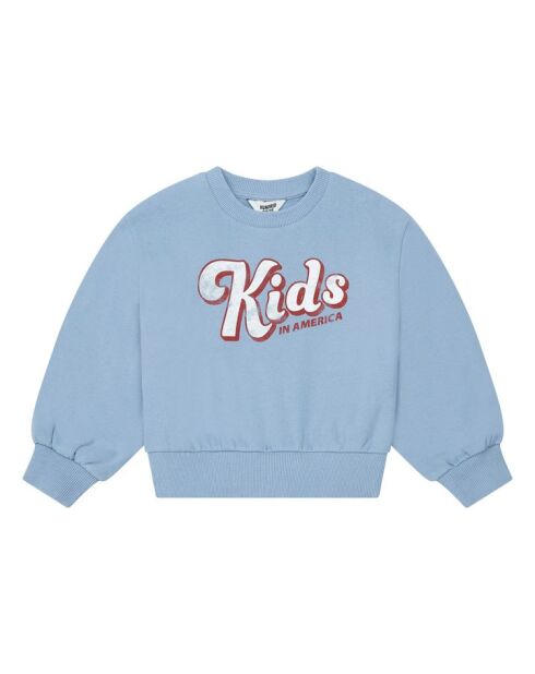 Sudadera Ronnie azul claro de algodón con cuello redondo