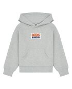 Sudadera cuadrada de algodón en gris antracita jaspeado
