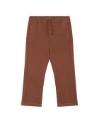 Pantalones rectos de algodón marrón Eddie