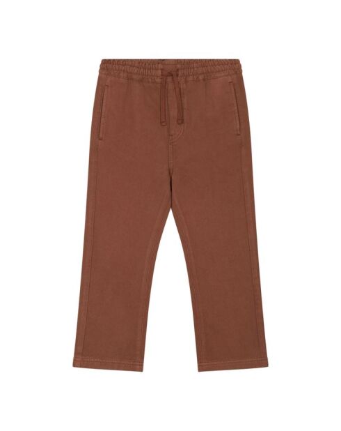 Pantaloni dritti Eddie marroni in cotone