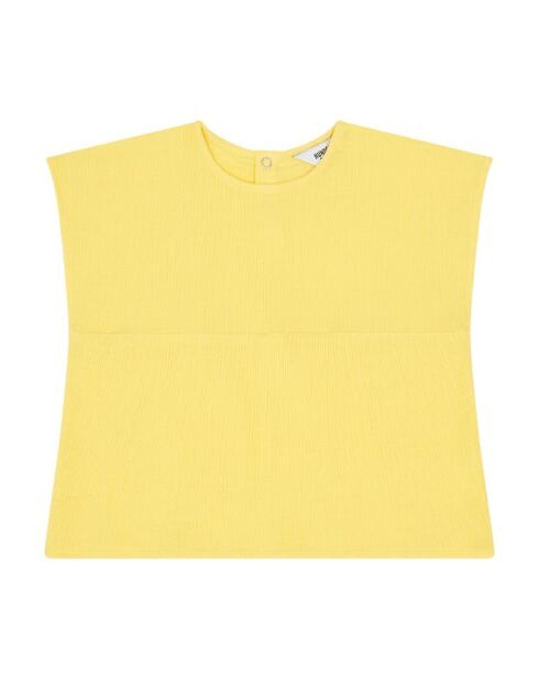 Top sin mangas de algodón Sally amarillo pálido