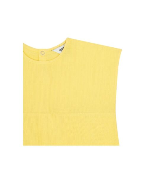 Top sin mangas de algodón Sally amarillo pálido