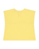 Top sin mangas de algodón Sally amarillo pálido