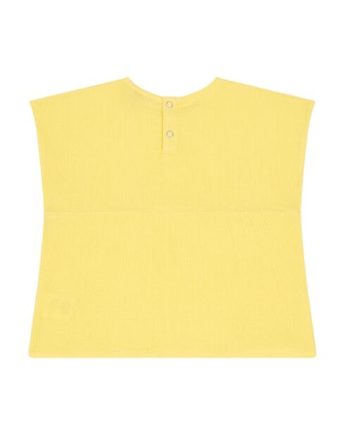 Top sin mangas de algodón Sally amarillo pálido